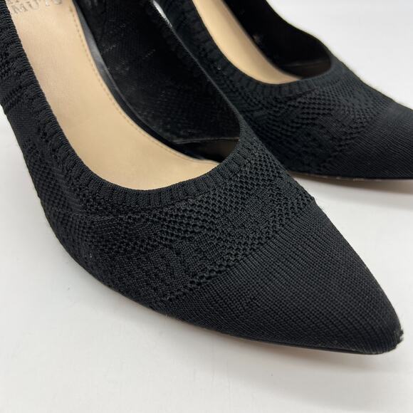 Vince Camuto Cresida Pointed Toe Pumps Heels Black Woven Mesh Size 8M - Picture 2 of 7